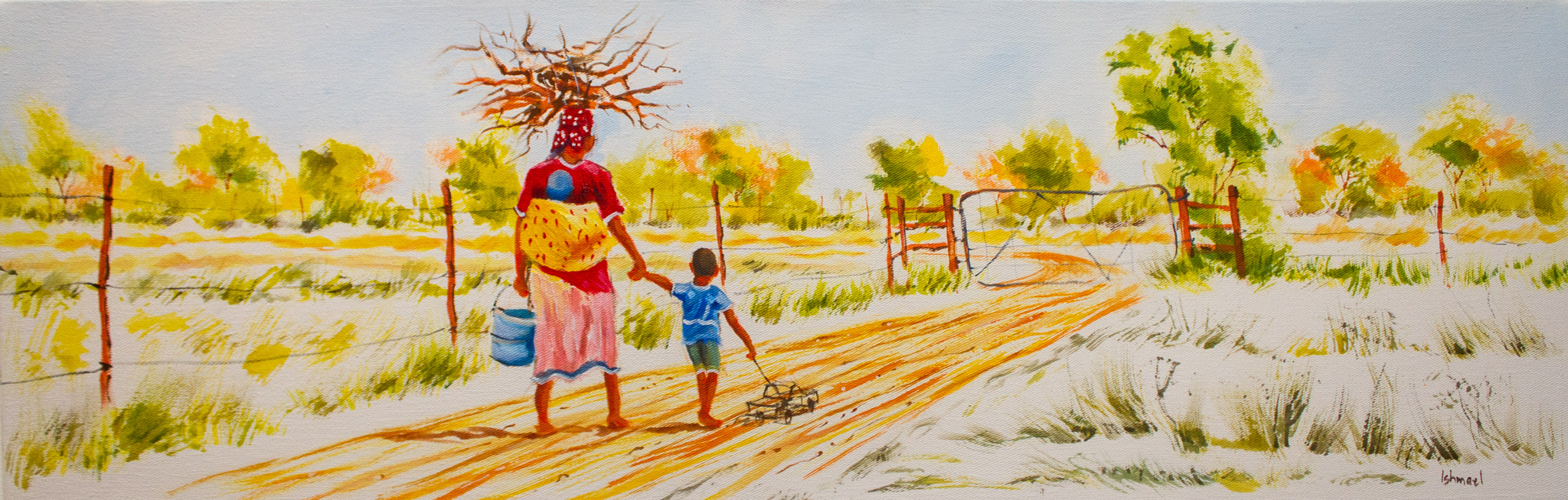 A mother's touch. Artwork by Ishmael Singo